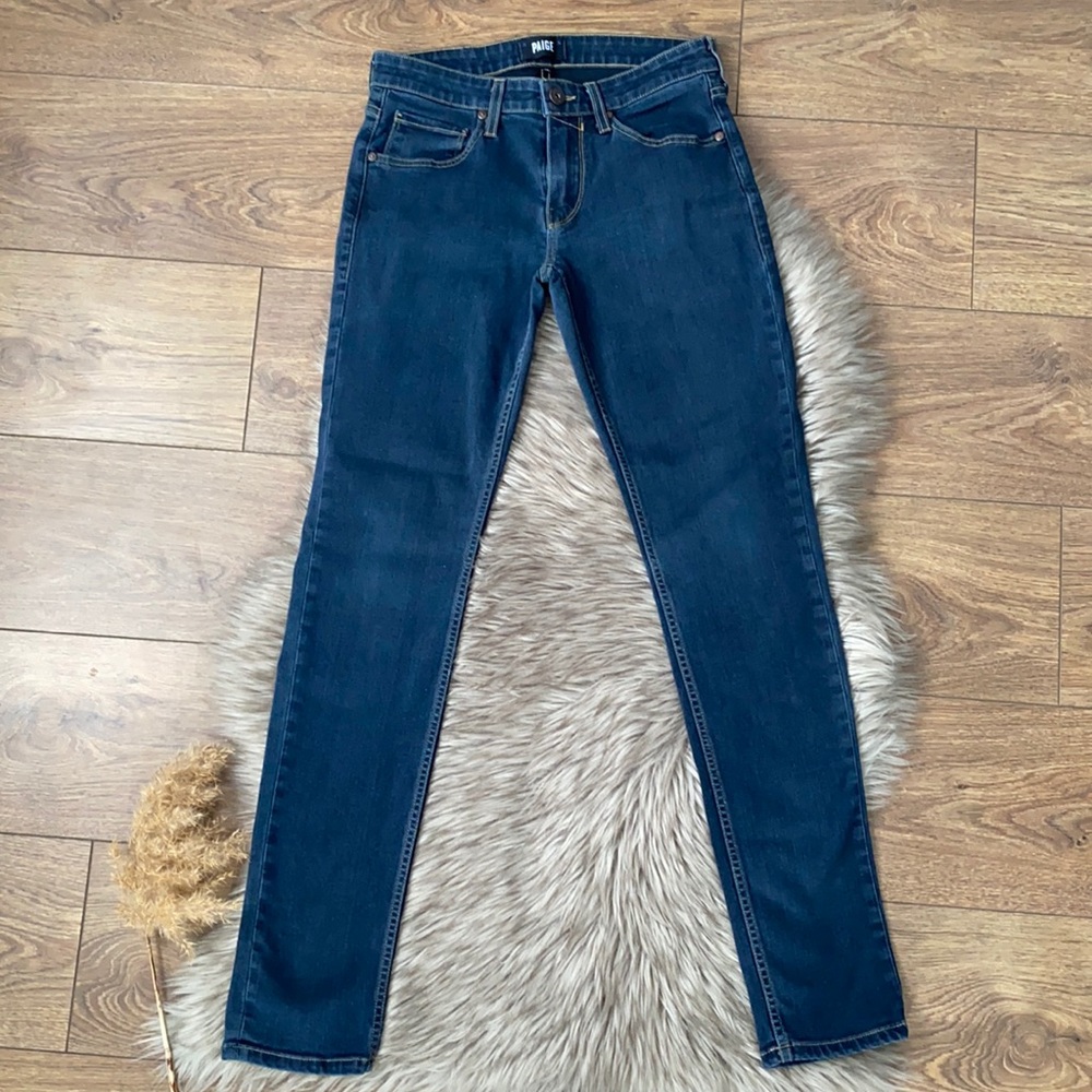 PAIGE Men's Skinny Jeans in Dark Blue